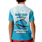 Personalized Cronulla Sutherland Sharks Kid Polo Shirt Easter Mascot - Colorful Eggs Cartoon Style