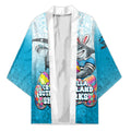 Personalized Cronulla Sutherland Sharks Kimono Easter Mascot - Colorful Eggs Cartoon Style