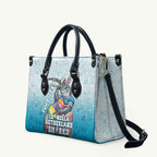 Personalized Cronulla Sutherland Sharks Leather Bag Easter Mascot - Colorful Eggs Cartoon Style