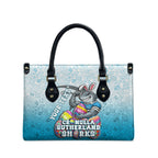 Personalized Cronulla Sutherland Sharks Leather Bag Easter Mascot - Colorful Eggs Cartoon Style
