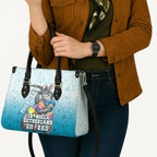 Personalized Cronulla Sutherland Sharks Leather Bag Easter Mascot - Colorful Eggs Cartoon Style