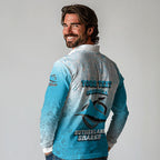 Personalized Cronulla Sutherland Sharks Long Sleeve Polo Shirt Easter Mascot - Colorful Eggs Cartoon Style