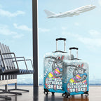 Personalized Cronulla Sutherland Sharks Luggage Cover Easter Mascot - Colorful Eggs Cartoon Style