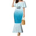 Personalized Cronulla Sutherland Sharks Mermaid Dress Easter Mascot - Colorful Eggs Cartoon Style