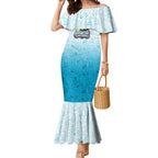 Personalized Cronulla Sutherland Sharks Mermaid Dress Easter Mascot - Colorful Eggs Cartoon Style