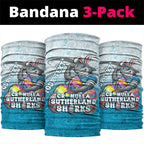 Personalized Cronulla Sutherland Sharks Neck Gaiter Easter Mascot - Colorful Eggs Cartoon Style
