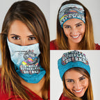 Personalized Cronulla Sutherland Sharks Neck Gaiter Easter Mascot - Colorful Eggs Cartoon Style
