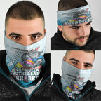 Personalized Cronulla Sutherland Sharks Neck Gaiter Easter Mascot - Colorful Eggs Cartoon Style