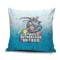 Personalized Cronulla Sutherland Sharks Pillow Cover Easter Mascot - Colorful Eggs Cartoon Style