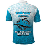 Personalized Cronulla Sutherland Sharks Polo Shirt Easter Mascot - Colorful Eggs Cartoon Style