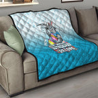 Personalized Cronulla Sutherland Sharks Quilt Easter Mascot - Colorful Eggs Cartoon Style