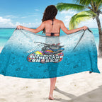 Personalized Cronulla Sutherland Sharks Sarong Easter Mascot - Colorful Eggs Cartoon Style