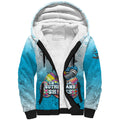 Personalized Cronulla Sutherland Sharks Sherpa Hoodie Easter Mascot - Colorful Eggs Cartoon Style