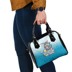 Personalized Cronulla Sutherland Sharks Shoulder Handbag Easter Mascot - Colorful Eggs Cartoon Style