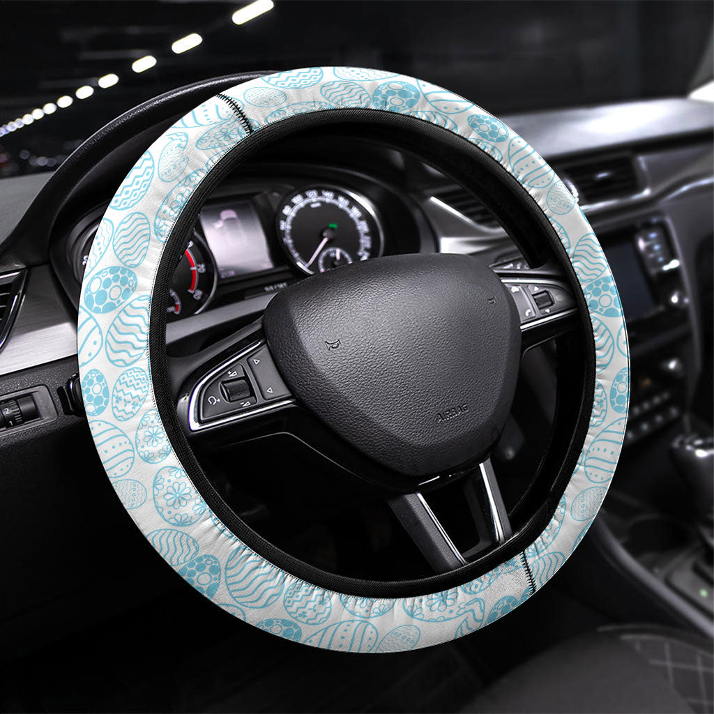 Cronulla Sutherland Sharks Steering Wheel Cover Easter Mascot - Colorful Eggs Cartoon Style
