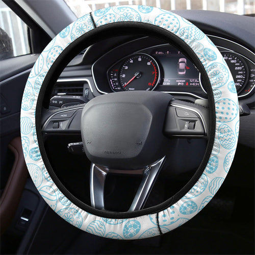 Cronulla Sutherland Sharks Steering Wheel Cover Easter Mascot - Colorful Eggs Cartoon Style