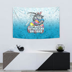 Personalized Cronulla Sutherland Sharks Tapestry Easter Mascot - Colorful Eggs Cartoon Style