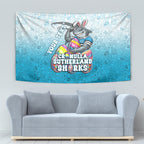 Personalized Cronulla Sutherland Sharks Tapestry Easter Mascot - Colorful Eggs Cartoon Style