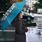 Personalized Cronulla Sutherland Sharks Umbrella Easter Mascot - Colorful Eggs Cartoon Style