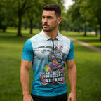 Personalized Cronulla Sutherland Sharks Zipper Polo Shirt Easter Mascot - Colorful Eggs Cartoon Style
