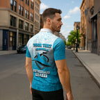 Personalized Cronulla Sutherland Sharks Zipper Polo Shirt Easter Mascot - Colorful Eggs Cartoon Style