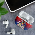 Personalized Newcastle Knights AirPods Case Easter Mascot - Colorful Eggs Cartoon Style