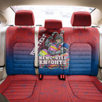 Personalized Newcastle Knights Back Car Seat Cover Easter Mascot - Colorful Eggs Cartoon Style