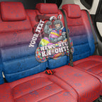 Personalized Newcastle Knights Back Car Seat Cover Easter Mascot - Colorful Eggs Cartoon Style