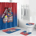 Personalized Newcastle Knights Bathroom Set Easter Mascot - Colorful Eggs Cartoon Style