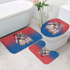 Personalized Newcastle Knights Bathroom Set Easter Mascot - Colorful Eggs Cartoon Style