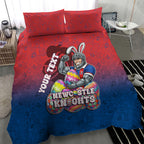 Personalized Newcastle Knights Bedding Set Easter Mascot - Colorful Eggs Cartoon Style