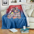 Personalized Newcastle Knights Blanket Easter Mascot - Colorful Eggs Cartoon Style