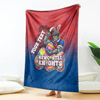 Personalized Newcastle Knights Blanket Easter Mascot - Colorful Eggs Cartoon Style