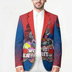 Personalized Newcastle Knights Blazer Easter Mascot - Colorful Eggs Cartoon Style