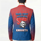 Personalized Newcastle Knights Blazer Easter Mascot - Colorful Eggs Cartoon Style