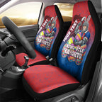 Personalized Newcastle Knights Car Seat Cover Easter Mascot - Colorful Eggs Cartoon Style