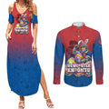 Personalized Newcastle Knights Couples Matching Summer Maxi Dress and Long Sleeve Button Shirt Easter Mascot - Colorful Eggs Cartoon Style