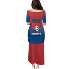 Personalized Newcastle Knights Family Matching Puletasi and Hawaiian Shirt Easter Mascot - Colorful Eggs Cartoon Style