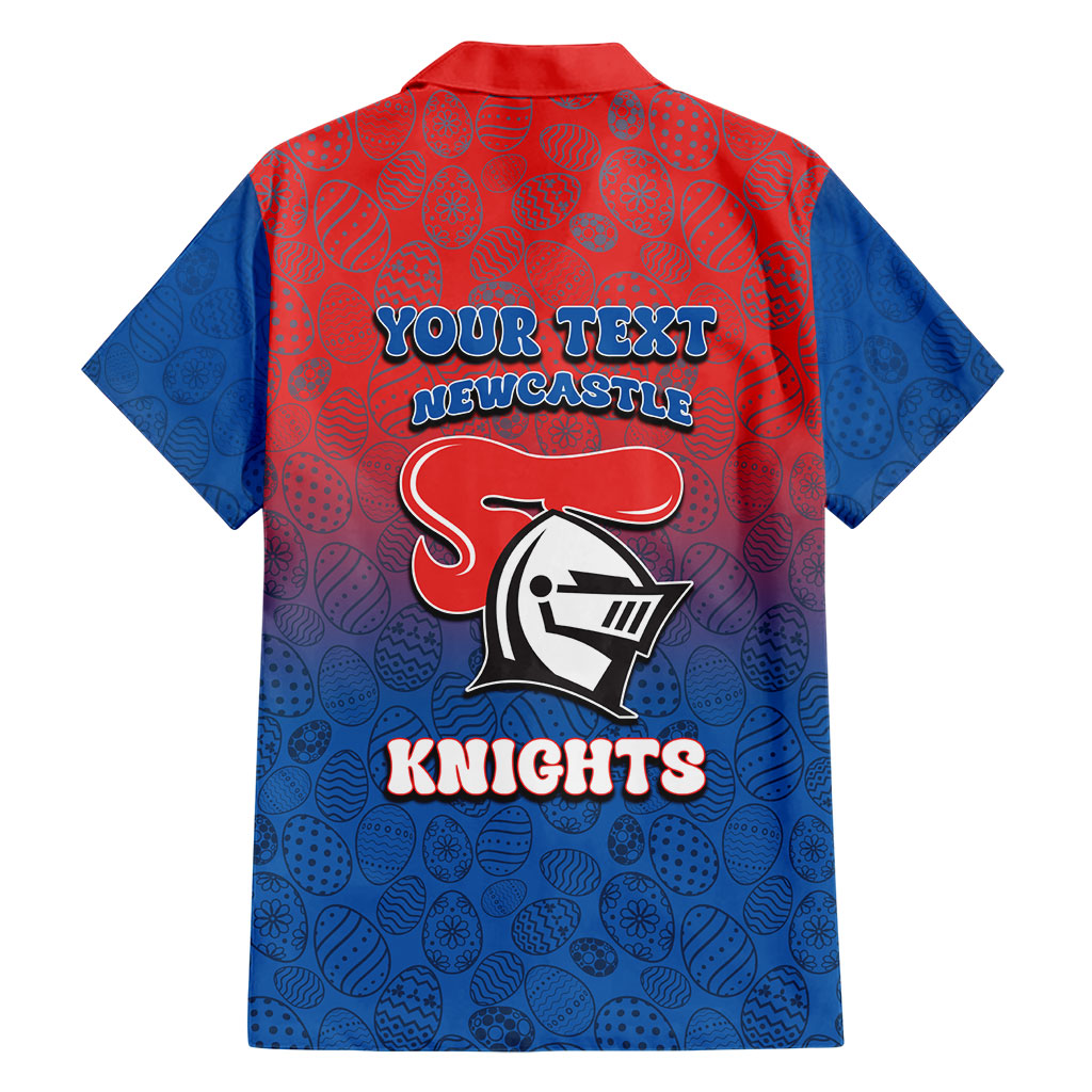 Personalized Newcastle Knights Family Matching Tank Maxi Dress and Hawaiian Shirt Easter Mascot - Colorful Eggs Cartoon Style
