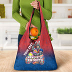 Personalized Newcastle Knights Grocery Bag Easter Mascot - Colorful Eggs Cartoon Style