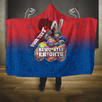 Personalized Newcastle Knights Hooded Blanket Easter Mascot - Colorful Eggs Cartoon Style