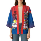 Personalized Newcastle Knights Kimono Easter Mascot - Colorful Eggs Cartoon Style