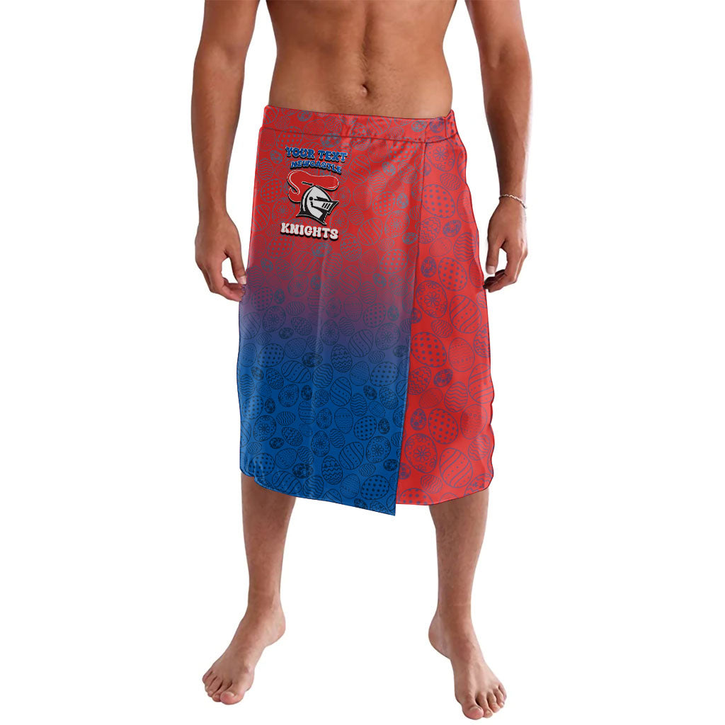 Personalized Newcastle Knights Lavalava Easter Mascot - Colorful Eggs Cartoon Style