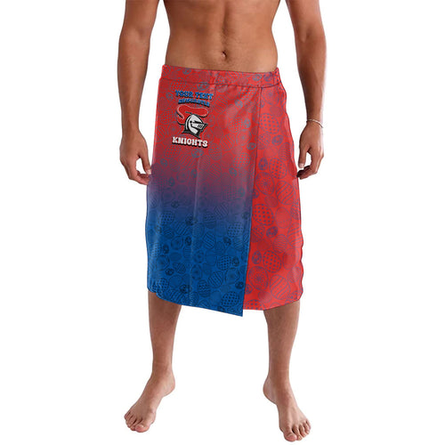 Personalized Newcastle Knights Lavalava Easter Mascot - Colorful Eggs Cartoon Style