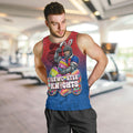 Personalized Newcastle Knights Men Tank Top Easter Mascot - Colorful Eggs Cartoon Style