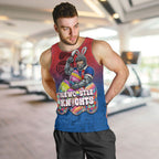 Personalized Newcastle Knights Men Tank Top Easter Mascot - Colorful Eggs Cartoon Style