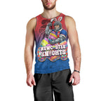 Personalized Newcastle Knights Men Tank Top Easter Mascot - Colorful Eggs Cartoon Style