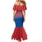 Personalized Newcastle Knights Mermaid Dress Easter Mascot - Colorful Eggs Cartoon Style