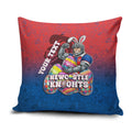 Personalized Newcastle Knights Pillow Cover Easter Mascot - Colorful Eggs Cartoon Style