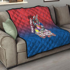 Personalized Newcastle Knights Quilt Easter Mascot - Colorful Eggs Cartoon Style